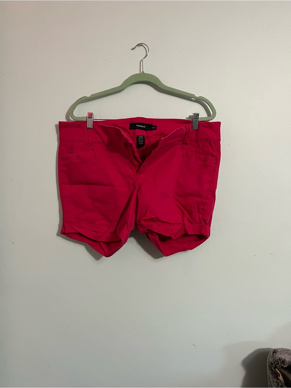 torrid Bright Pink Stretch Chino Shorts